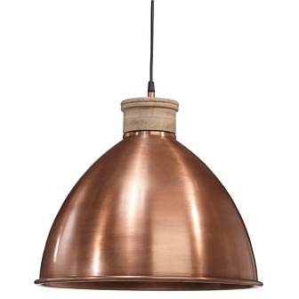 INDUSTRIALNA LAMPA ROSEVILLE 42 CM MIEDŹ/DREWNO
